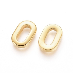 Oro 201 de acero inoxidable que une los anillos, oval, dorado, 9x5.5x1.5 mm, diámetro interior: 2x5.5 mm