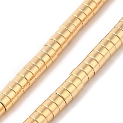 Plateado en Oro Galvanizadas hematites sintética no magnético hebras, perlas heishi, Disco redondo plano, oro chapado, 4.5x2 mm, agujero: 1.2 mm, sobre 188 unidades / cadena, 16.54'' (42 cm)