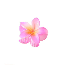 Rosa Caliente Pinzas para el cabello con garra de plástico en forma de flor, accesorios para el cabello para mujer niña, color de rosa caliente, 80x80x40 mm