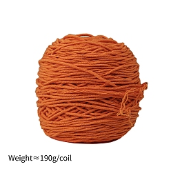 Chocolate 190g 8-Ply Milk Cotton Yarn for Tufting Gun Rugs, Amigurumi Yarn, Crochet Yarn, for Sweater Hat Socks Baby Blankets, Chocolate, 5mm