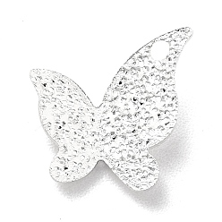 Посеребрённый Латунь прелести, долговечный, без кадмия и без свинца, , бабочка, 925 серебро покрытием, 9.5x10.5x0.8 мм, отверстие : 1.2 мм