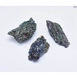 Разноцветный Украшения из натурального угля и кварца, грубый необработанный камень, для лапидарного, акробатика, полировка и поделки, 64~88x34~44x28~37 мм