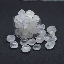 Quartz Crystal Natural Quartz Crystal Beads, Tumbled Stone, Healing Stones, for Reiki Healing Crystals Chakra Balancing, Half Drilled, Nuggets, 11~18x14~21x11~16mm