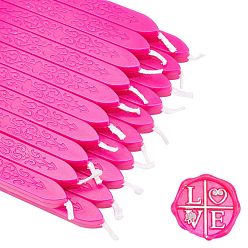 Темно-Розовый Сургучные палочки, с фитилями, для сургучной печати, темно-розовыми, 91x12x11.8 мм