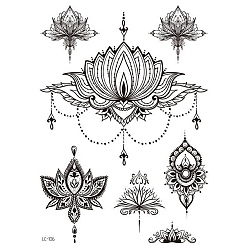 Patrones Mixtos Mandala patrón vintage extraíble temporal a prueba de agua tatuajes papel pegatinas, patrones mixtos, 21x15 cm