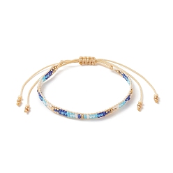 Papaye Bracelets de perles tressées de mauvais œil de graines japonaises faites à la main, bracelet réglable pour femme, papayawhip, diamètre intérieur: 1-5/8~4-3/8 pouce (4.1~11 cm)