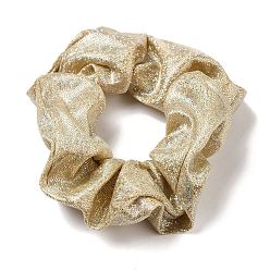 Tan Glittered Cloth Elastic Hair Ties Scrunchie/Scrunchy Hair Ties for Girls or Women, Tan, 40mm