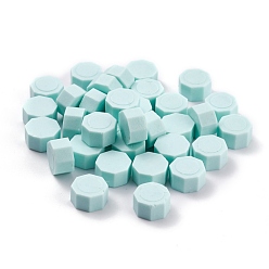 Pale Turquoise Sealing Wax Particles, for Retro Seal Stamp, Octagon, Pale Turquoise, 0.85x0.85x0.5cm about 1550pcs/500g