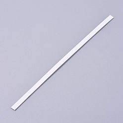 White Kraft Paper Wire Twist Ties, with Iron Core, Bread Candy Bag Ties, White, 122x4x0.5mm, about 1000pcs/Bag