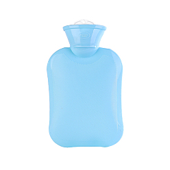 Light Sky Blue PVC Hot water Bag, Warm Paste, Light Sky Blue, 200x125mm, Capacity: 500ml