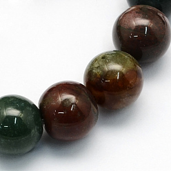 (RRHB277) Кристалл на подкладке из медово-бежевого цвета Природные индийский агат круглых бусин пряди, окрашенные, 8.5 мм, отверстие : 1.2 мм, около 47 шт / нитка, 15.5 дюйм