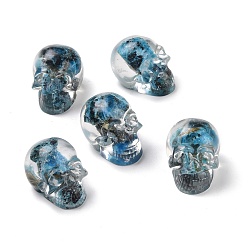 African Opal Natural African Opal Dyed Chips Beads, No Hole/Undrilled, Skull, 30x21.5x22.5mm