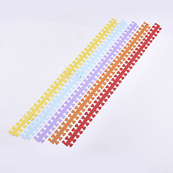 Color mezclado Tiras de papel diy flor quilling, arte de mano de papel origami diy, color mezclado, 495x31 mm, 5colors / bolsa