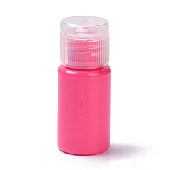 Темно-Розовый Бутылки для домашних животных, многоразовая бутылка, бутылки дорожного размера с откидной крышкой, многоразовый флакон для ухода за кожей, колонка, темно-розовыми, 2.3x5.6 см, отверстие : 13 мм, емкость: 10 мл (0.34 жидких унций)