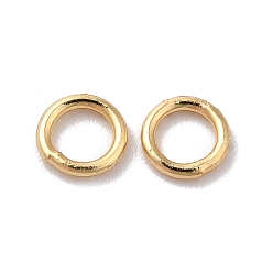 Real 18K Gold Plated Brass Soldered Jump Rings, Closed Jump Rings, Round Ring, Real 18K Gold Plated, 18 Gauge, 5x1mm, Inner Diameter: 3mm