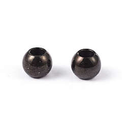 Electrophoresis Black Rondelle 304 Acier inoxydable perles d'espacement, électrophorèse noir, 3mm, Trou: 1.2mm