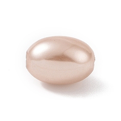 Melocotón de Soplo Cuentas de perlas de imitación de plástico abs, oval, peachpuff, 11x7.5 mm, agujero: 1.6 mm, Sobre 1724 unidades / 500 g