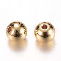 Золотой Spacer бисер латунные, круглые, золотые, 5x4.5 мм, отверстие : 1.5 мм