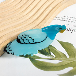 Azul Cielo Pinzas para el cabello con garra de pvc en forma de pájaro, accesorios para el cabello de bricolaje, luz azul cielo, 52x80x35 mm
