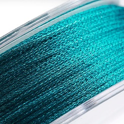 Light Sea Green Polyester Metallic Thread, Light Sea Green, 1mm, about 32.8 yards(30m)/roll