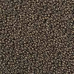 (RR2006) Matte Metallic Dark Bronze Миюки круглые бусины рокайль, японский бисер, 8/0, (rr 2006) матовый металлик темная бронза, 8/0, 3 мм, отверстие : 1 мм, Около 2111~2277 шт / 50 г