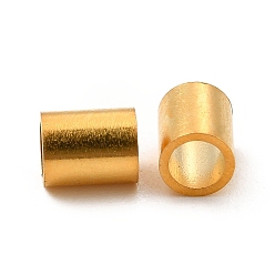 Chapado en Oro Real de 24K 304 bolas de acero inoxidable, columna, real 24 k chapado en oro, 5x4 mm, agujero: 3 mm