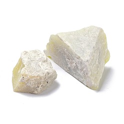 Quartz Citron Perles de quartz de citron naturel brut brut, pas de trous / non percés, nuggets, 37~50x29~31x16~29mm, environ3 pcs / 100 g