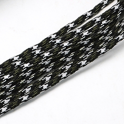Dark Olive Green 7 Inner Cores Polyester & Spandex Cord Ropes, for Rope Bracelets Making, Dark Olive Green, 4mm, about 109.36 yards(100m)/bundle, 420~500g/bundle