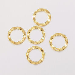 Golden 201 Stainless Steel Pendants, Ring, Golden, 18x1mm, Hole: 1mm