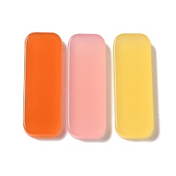 Mixed Color Cellulose Acetate(Resin) Cabochons, Rectangle, Mixed Color, 43x15x5mm