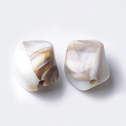 Lin Perles acryliques, style de pierres fines imitation, nuggets, linge, 15.5x12x12mm, trou: 1.8 mm, environ 310 pcs / 500 g