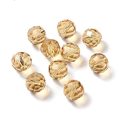Navajo White Glass Imitation Austrian Crystal Beads, Faceted, Round, Navajo White, 10mm, Hole: 1mm