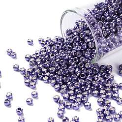 (567) Galvanized Lilac Toho perles de rocaille rondes, perles de rocaille japonais, (567) lilas galvanisé, 8/0, 3mm, Trou: 1mm, à propos 222pcs / bouteille, 10 g / bouteille