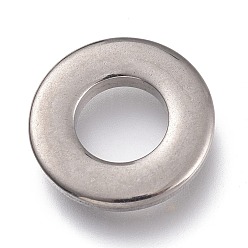 Stainless Steel Color 304 Stainless Steel Linking Rings, Donut, Stainless Steel Color, 12x2mm, Inner Diameter: 6mm