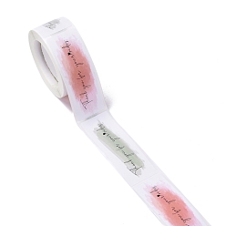 Coloré Étiquette cadeau autocollante en papier youstickers, rectangle avec mot merci de commander des étiquettes d'autocollants d'appréciation, pour les cadeaux de fête décoratif, colorées, 7.5x2.5x0.009 cm, 150pcs / roll