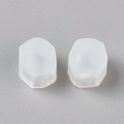 Blanco Moldes de silicona, moldes de resina, para resina uv, fabricación de joyas de resina epoxi, blanco, 8x9x6 mm, diámetro interior: 6x7 mm