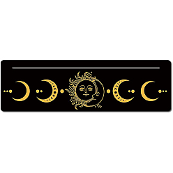 Soleil Porte-cartes de tarot en bois, fournitures de sorcellerie, rectangle, soleil, 76.2x254mm