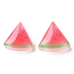 Red Transparent Resin Decoden Cabochons, Watermelon, Red, 17.5x18x6.5mm