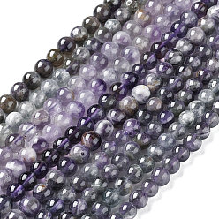 Améthyste Chapelets de perles naturelles améthyste, ronde, 6~7mm, Trou: 0.8mm, Environ 61~62 pcs/chapelet, 14.9~15.3 pouce (38~39 cm)