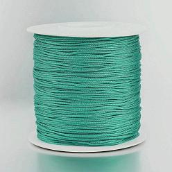 Озёрно--синий Нейлоновая нить, ювелирные изделия шнур нейлона для пользовательских ювелирных изделий делает тканые, Плут синий, 0.8 мм, около 131.23 ярдов (120 м) / рулон