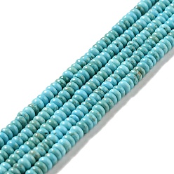 Magnesite Natural Magnesite Beads Strands, Dyed, Flat Round, 4.4~4.6x2.2~2.4mm, Hole: 0.8mm, about 176~180pcs/strand, 15.59''(39.6~40.2cm)