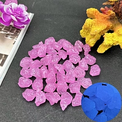 Violeta Decoración de exhibición de piedra luminosa de imitación de plástico, nuggest, violeta, 20 mm