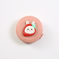 Pink Кролик-катун с клубничной метрической и имперской мягкой рулеткой, для тела, шитье, портной, одежда, розовые, 5 см, длина ленты: 150 см (4.92 футов)