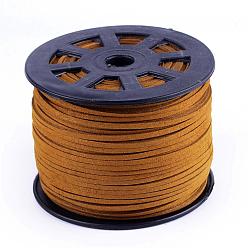 Sandy Brown Faux Suede Cords, Faux Suede Lace, Sandy Brown, 1/8 inch(3mm)x1.5mm, about 100yards/roll(91.44m/roll), 300 feet/roll