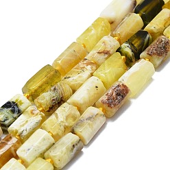 Yellow Opal Natural Yellow Opal Beads Strands, Faceted, Column, 10~11x6~7x6~7mm, Hole: 1mm, about 33pcs/strand, 16.73 inch(42.5cm)
