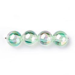 Light Green Eco-Friendly Transparent Acrylic Beads, Rice, AB Color, Light Green, 6x3mm, Hole: 1mm, about 19500pcs/500g