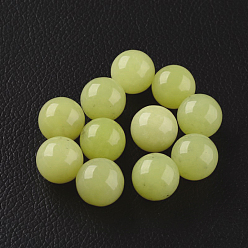 Jade Jaune  Perles de boules rondes de citron et de citron naturel, sphère de pierres précieuses, pas de trous / non percés, teint, 16mm