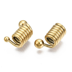 Real 14K Gold Plated 316 Surgical Stainless Steel European Beads, Large Hole Beads, Column, Real 14K Gold Plated, 18x11x8mm, Hole: 5mm