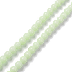 Pierre Gemme Synthétique Brins de perles en pierre synthétique, ronde, brille dans le noir, 10mm, Trou: 1.2mm, Environ 40 pcs/chapelet, 15.16 pouce (38.5 cm)