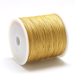 Goldenrod Nylon Thread, Chinese Knotting Cord, Goldenrod, 1mm, about 284.33 yards(260m)/roll